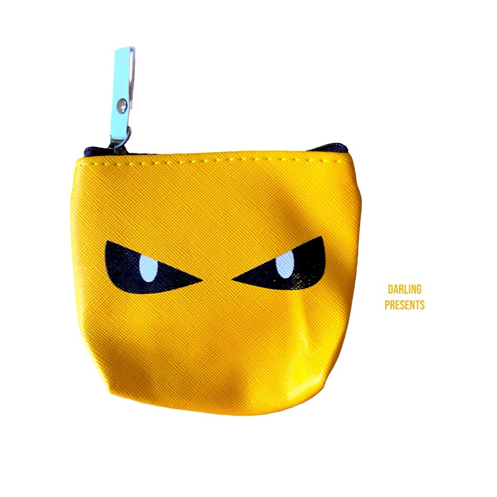 Eyes Small Multi Purpose Bag Unisex Color Yellow Size 4 X 4.5